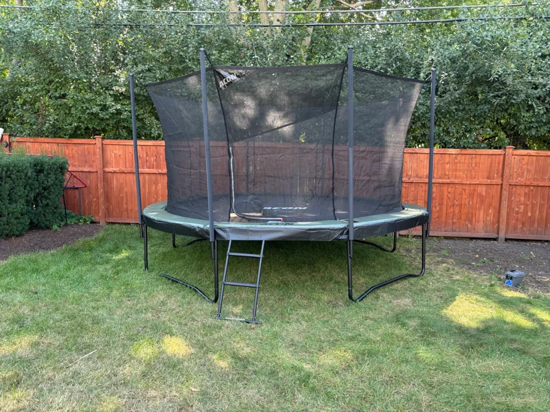ACON Backyard Trampoline Assembly after assembly